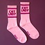 Sunshine Studios Cat Lady Striped Ribbed Crew Socks