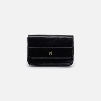 Hobo Jill Flap Card Case- Black