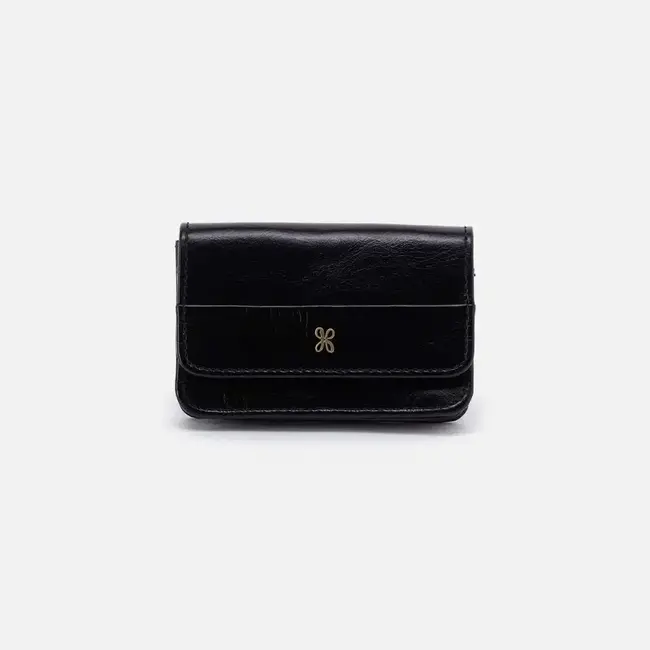 Hobo Jill Flap Card Case- Black