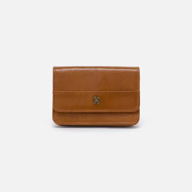 Hobo Jill Flap Card Case- Truffle
