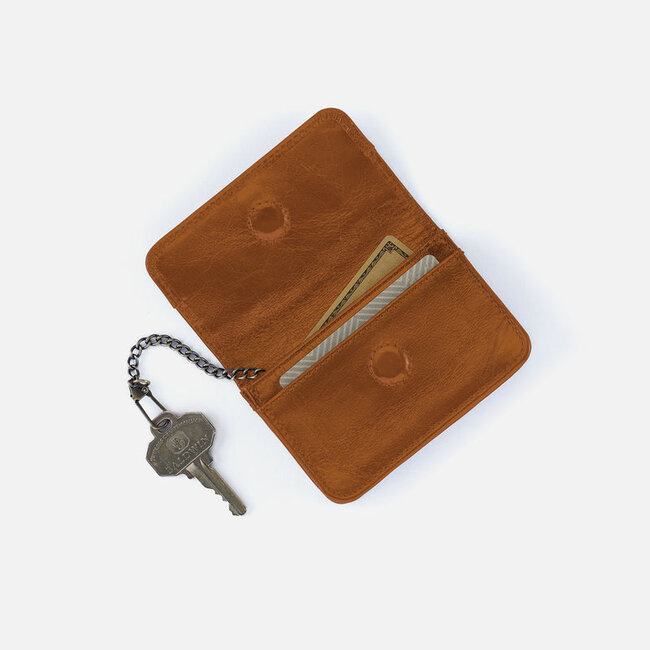 Hobo Jill Flap Card Case- Truffle