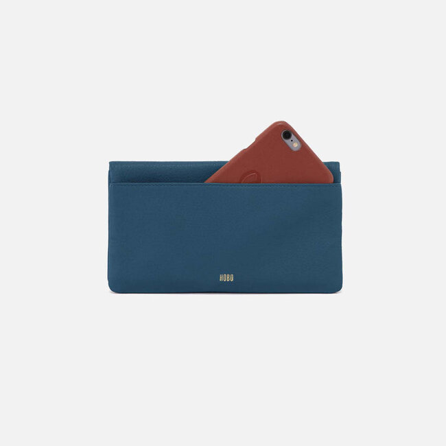 Hobo Lumen Continental Wallet- Peacock Feather