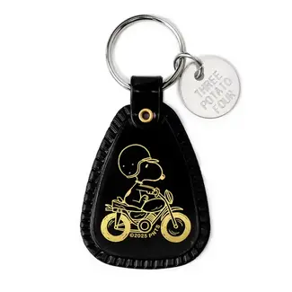 Three Potato Four Saddle Keychain- Snoopy Motorcycle