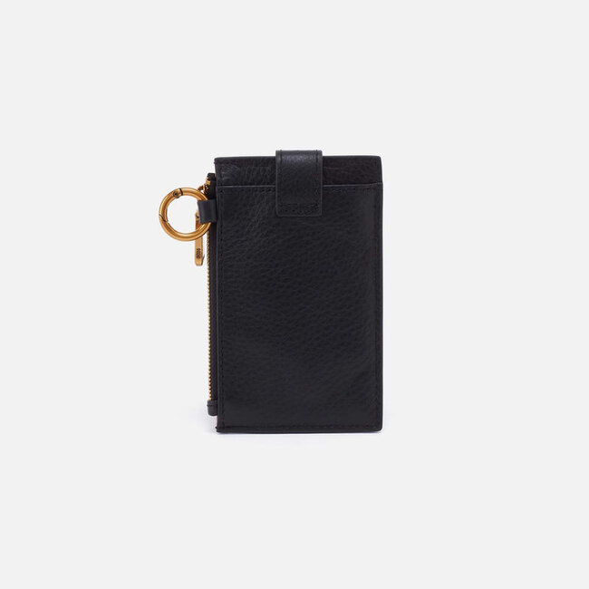 Hobo Ring Credit Card Wristlet- Black /Brass