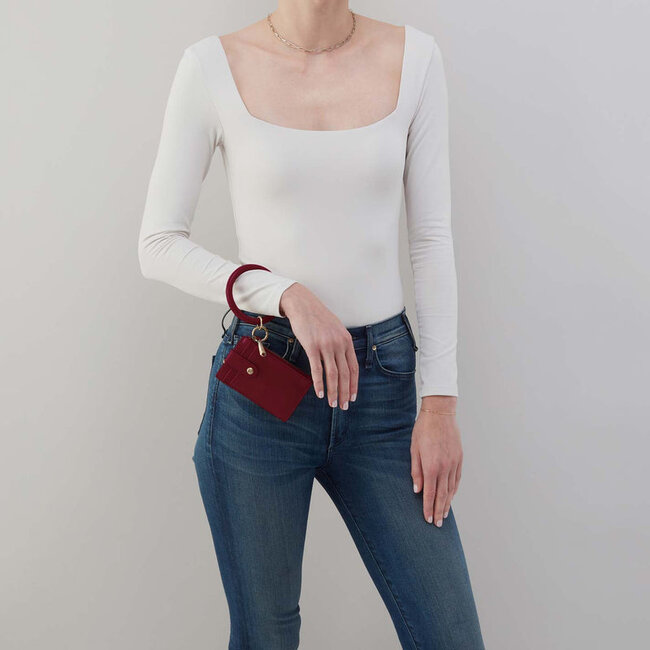 Hobo Ring Credit Card Wristlet- Saddleberry