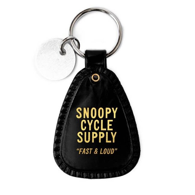 Three Potato Four Saddle Keychain- Snoopy Motorcycle