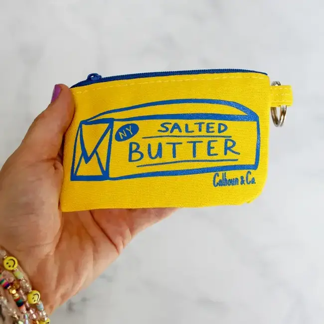 Calhoun & Co. Butter Zipper Card Pouch
