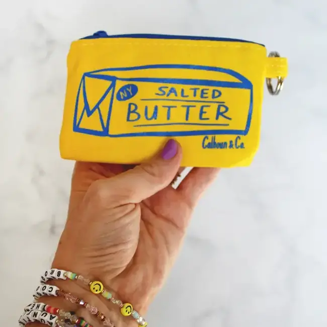 Calhoun & Co. Butter Zipper Card Pouch