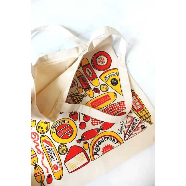 Calhoun & Co. Charcuterie Meats & Cheeses Canvas Tote