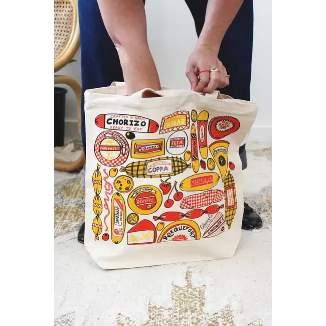 Calhoun & Co. Charcuterie Meats & Cheeses Canvas Tote