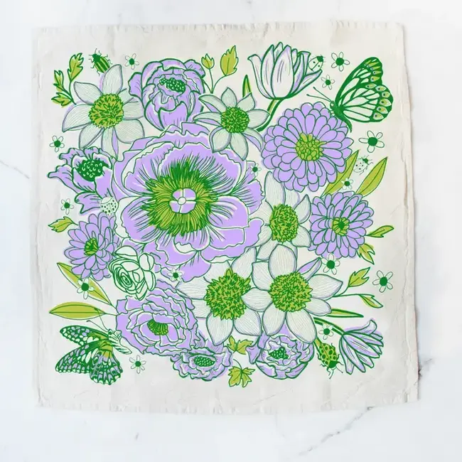 Calhoun & Co. Dream Garden Tea Towel- Mermaid
