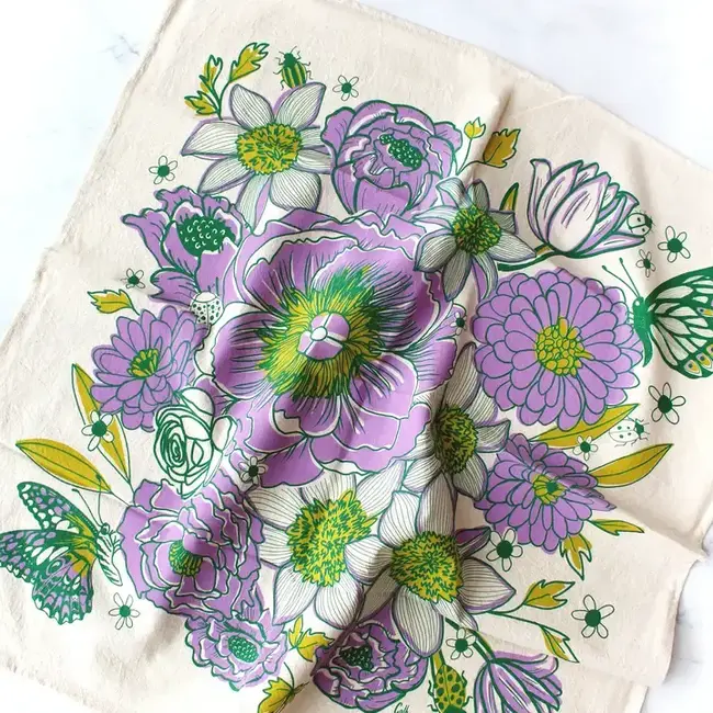 Calhoun & Co. Dream Garden Tea Towel- Mermaid