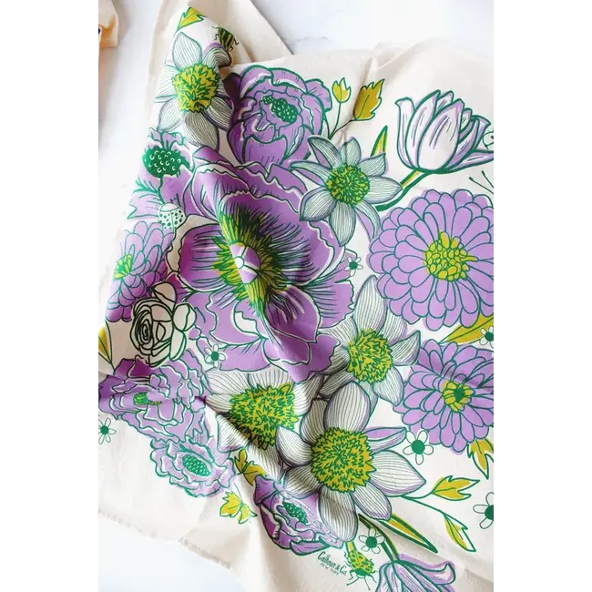 Calhoun & Co. Dream Garden Tea Towel- Mermaid