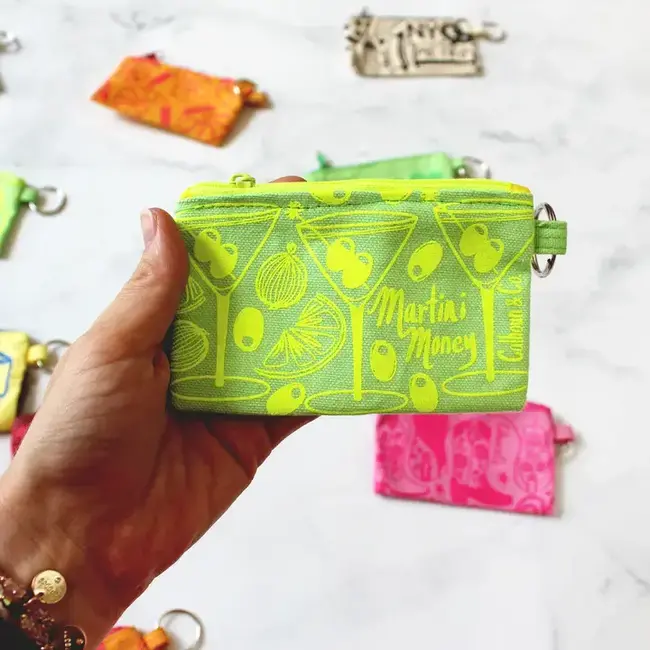 Calhoun & Co. Martini Money Zipper Card Pouch