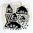 Calhoun & Co. Mi Casa Es Su Casa Tea Towel- Black