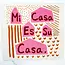 Calhoun & Co. Mi Casa Es Su Casa Tea Towel- Fiesta Pink