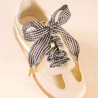 The Darling Effect Shoelaces-Gingham Black