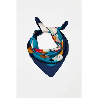 Josslyn by Wall to Wall Color Block Silky Feel Bandana Scarf