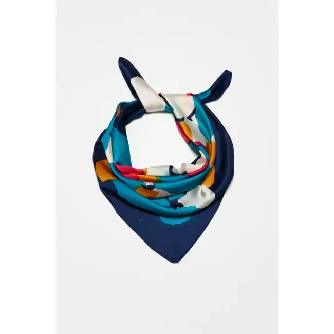 Josslyn by Wall to Wall Color Block Silky Feel Bandana Scarf