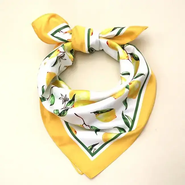 Josslyn by Wall to Wall Lemon Silky Feel Bandana Scarf
