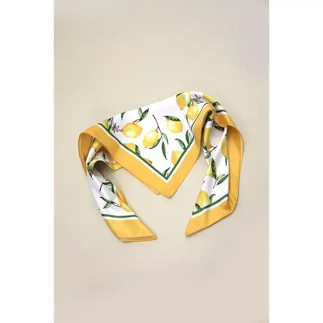 Josslyn by Wall to Wall Lemon Silky Feel Bandana Scarf