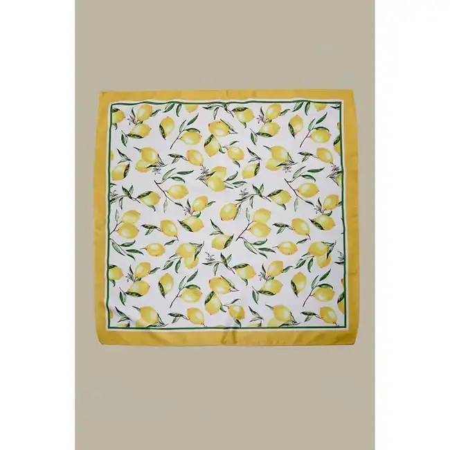 Josslyn by Wall to Wall Lemon Silky Feel Bandana Scarf