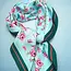 Josslyn by Wall to Wall Oversized Floral Print Bandana Scarf Wrap- Blue