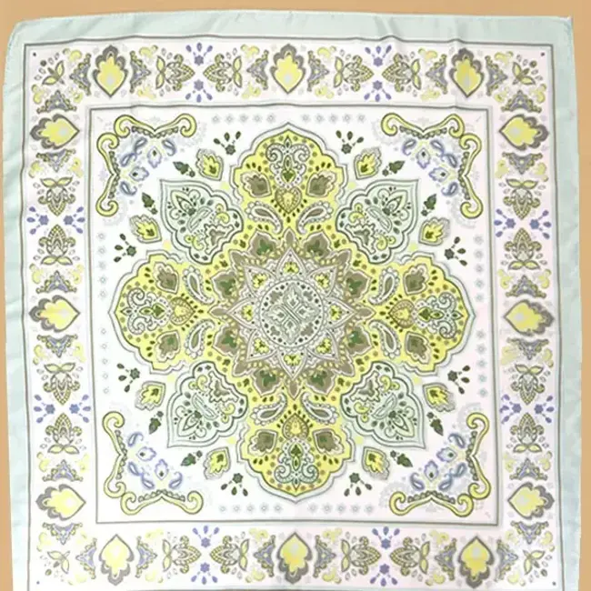 Josslyn by Wall to Wall Paisley Mint Silky Feel Bandana Scarf