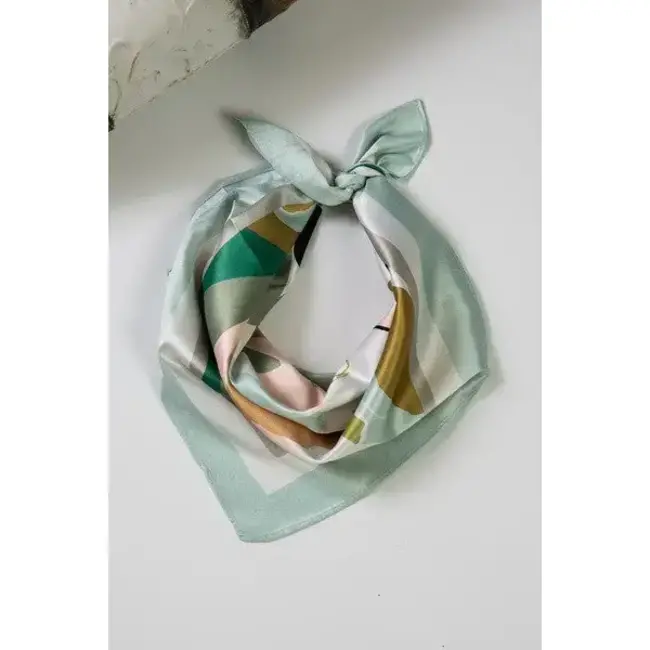 Josslyn by Wall to Wall Pretty Print Silky Feel Bandana Scarf- Multi
