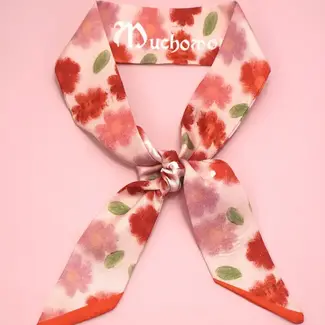 Josslyn by Wall to Wall Skinny Twilly Scarf Necklace Wrap- Floral