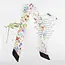 Josslyn by Wall to Wall Skinny Twilly Scarf Necklace Wrap- White