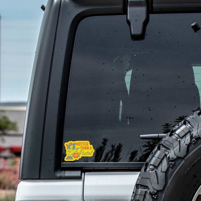 Juju and Moxie Hot Pistol Cowgirl Vinyl Sticker