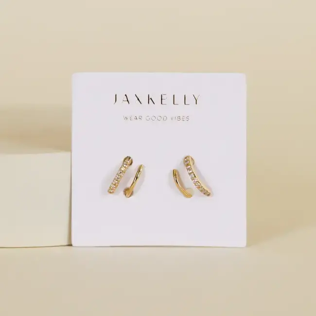 JaxKelly Pave Spiral Earring
