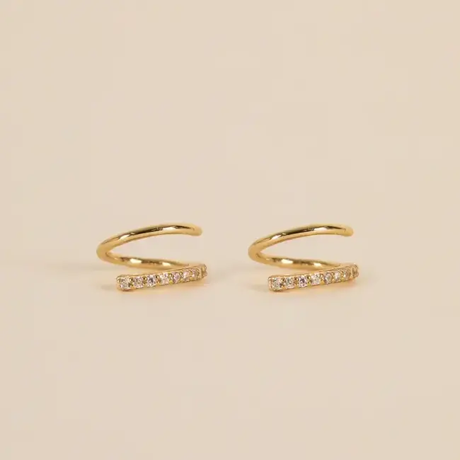 JaxKelly Pave Spiral Earring