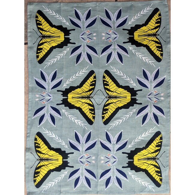 JenFox Studio Swallowtail Butterfly Tea Towel