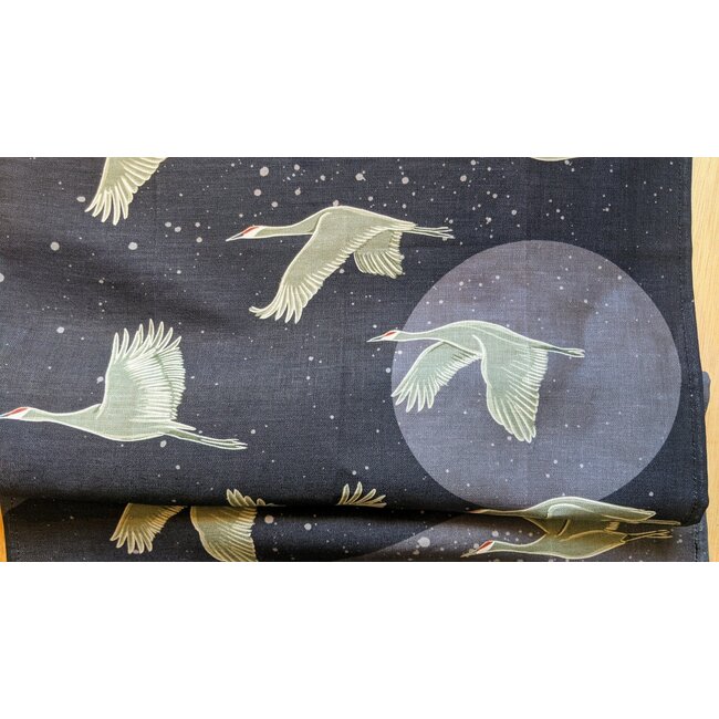 JenFox Studio Sandhill Cranes at Dusk Tea Towel