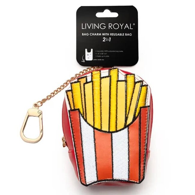 Living Royal 2-in-1 Bag Charm & Reusable Bag - French Fries
