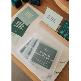 JaxKelly Shower Affirmation Cards - Abundance