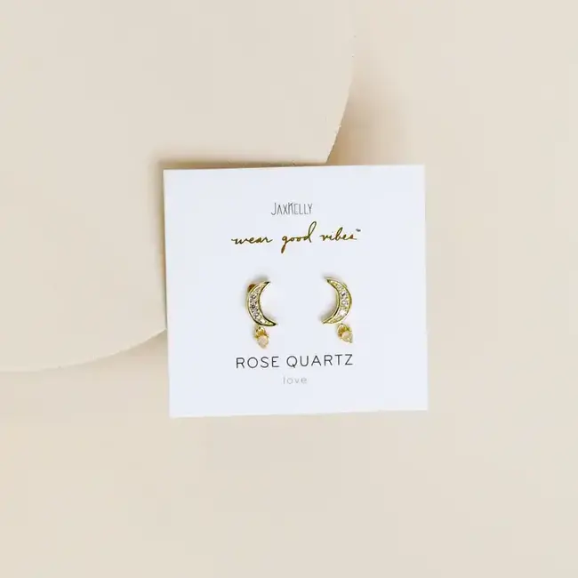 JaxKelly Moon Drop- Rose Quartz