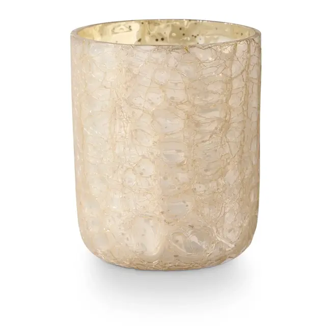 Illume Winter White Small Boxed Crackle Glass Candle