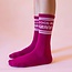Sunshine Studios Cool Ass Granny Striped Ribbed Crew Socks