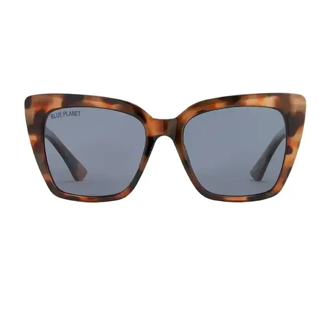 Blue Planet Eyewear Shya -Milky Brown Tortoise- Smoke Polarized Sunglasses- Shaya