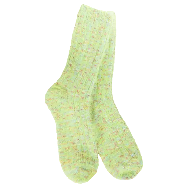 Crescent Sock Company Ragg Feather Crew- Lemon Lime
