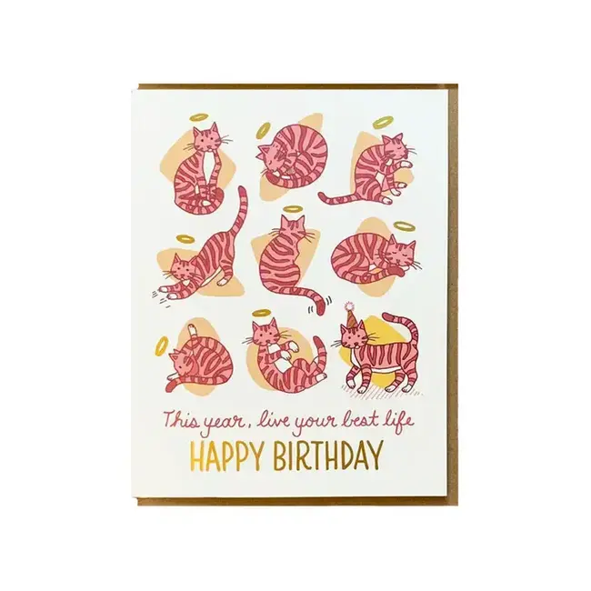 Noteworthy Paper and Press 9 Lives Birthday Card