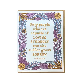 Noteworthy Paper and Press Tolstoy Quote Sympathy Card