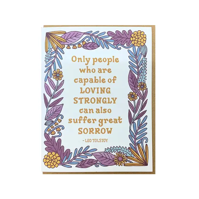 Noteworthy Paper and Press Tolstoy Quote Sympathy Card