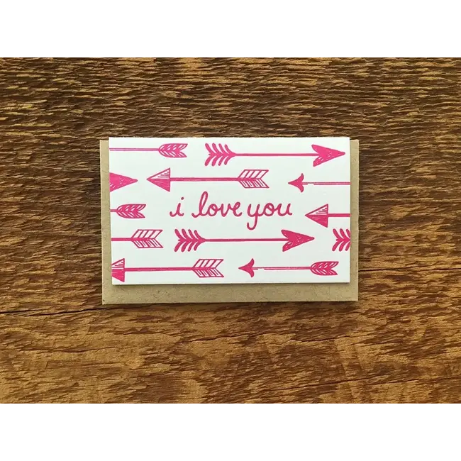 Noteworthy Paper and Press I Love You Arrows Enclosure Card