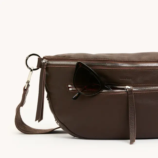 Hammitt Charles Crossbody Large- Espresso- Silver