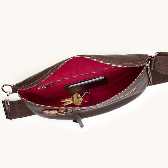 Hammitt Charles Crossbody Large- Espresso- Silver