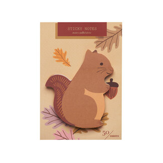 Girl of All Work Die Cut Sticky Notes- Squirrel